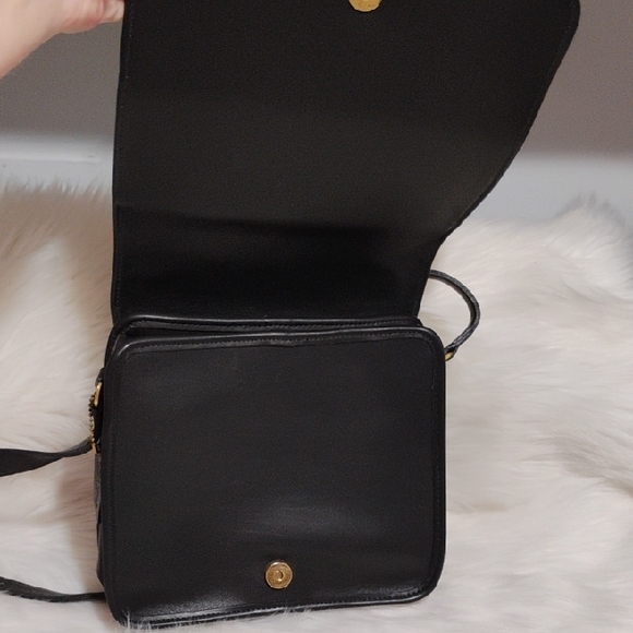 SALE! Coach Vintage 9092 Tribeca Black Leather Flap Shoulder Bag & Hangtag - Picture 12 of 17